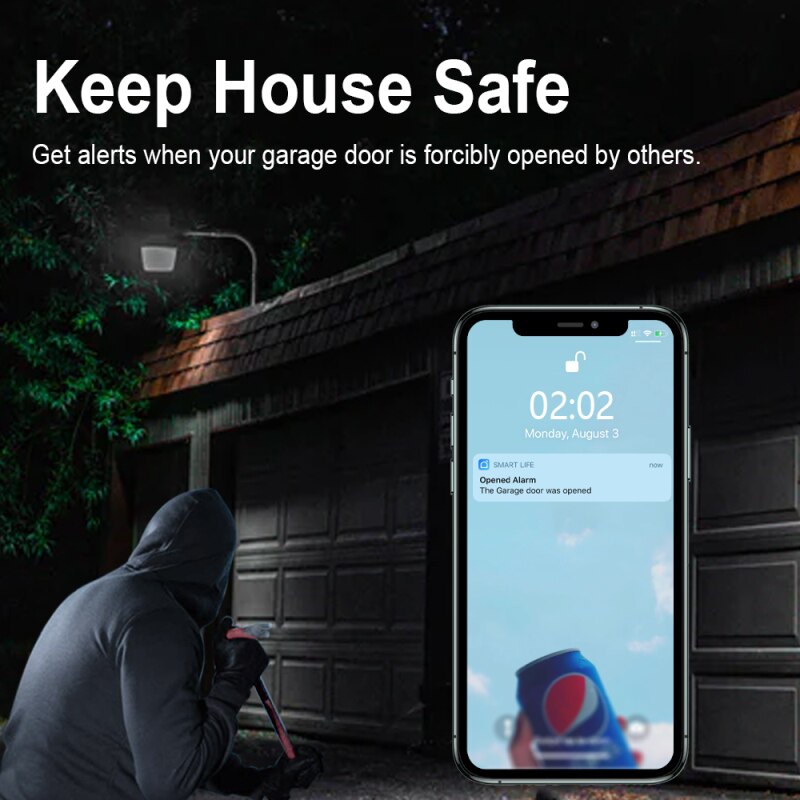 Tuya Wifi Garage Door Switch Intelligent Garage Door APP Remote Conrtrol Wireless Controller Work with Alexa Google Home