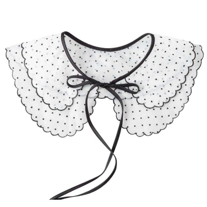 Lolita Decoratieve Nep Kraag Kant Sjaal Borduren Gelaagde Mesh Dickey Ketting N58F: B