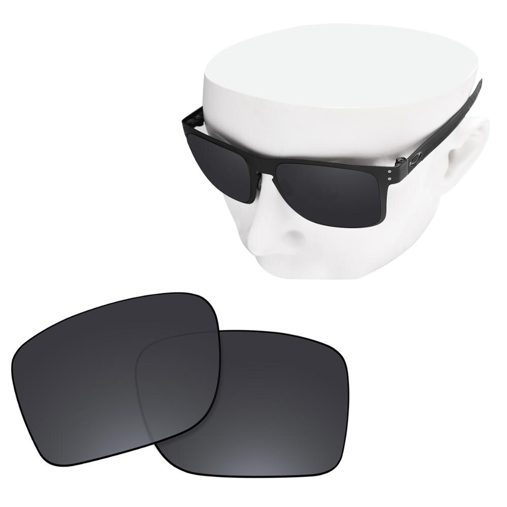 OOWLIT-verres de remplacement en Polycarbonate | Anti-rayure, pour lunettes de soleil polarisantes-Oakley Holbrook métal OO4123: Black Non Polarized