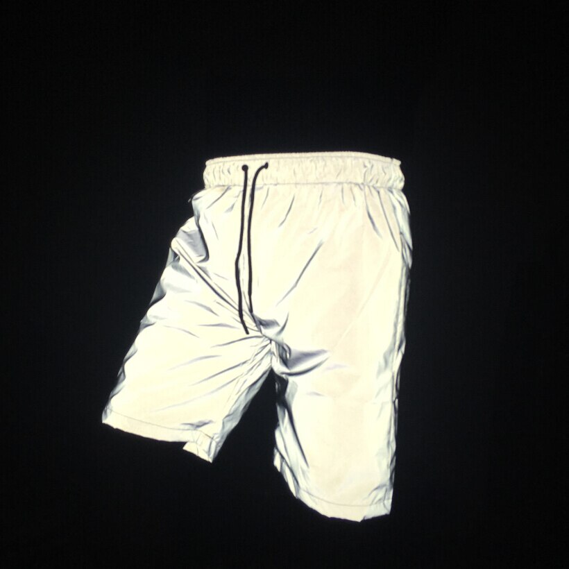 Poika kesä rento heijastava hip hop shortsit yökerho lyhyet housut urheiluvaatteet miesten kiiltävät 3xl bermuda masculino #39