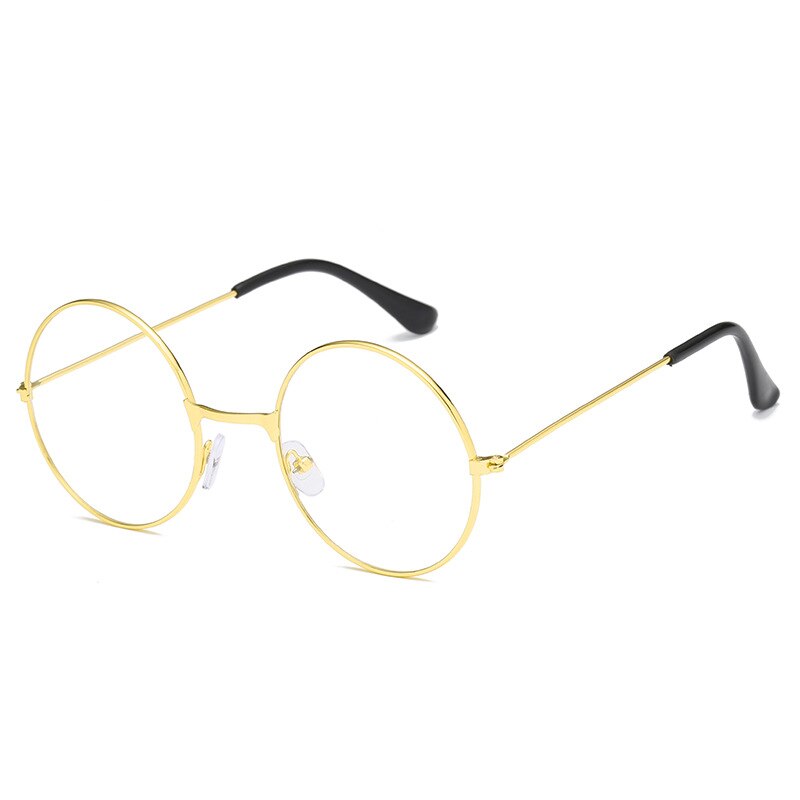 Unisex Retro Round Circle Metal Frame Eyeglasses Original Clear Lens Glasses 2 Styles Men