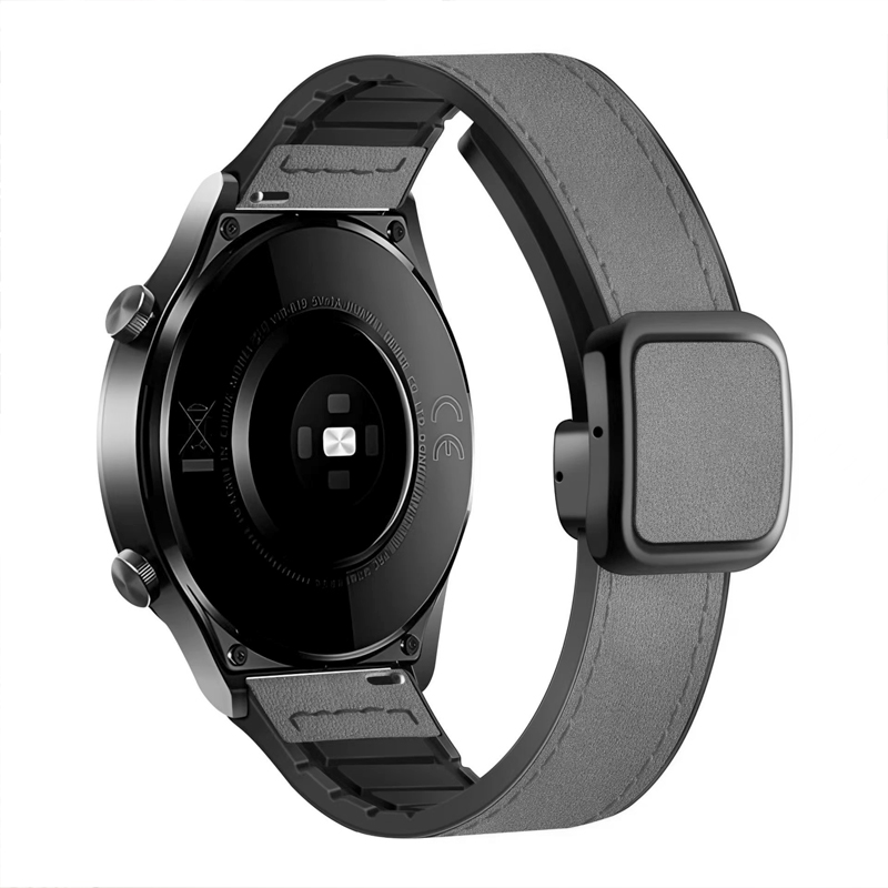 Silikon lærrem til xiaomi watch 2 pro  s4 s3 s2 s1 pro active 22mm magnetisk rem til mi watch color miwatch 2 unisex: Grønnblå
