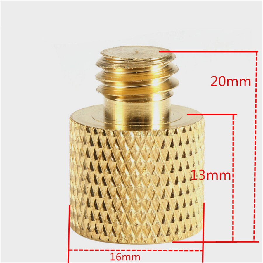 Gold Color 1/4&quot; Female to 3/8&quot; Male Tripod Thread Screw Adapter Brass 1/4 3/8 for Tripod Camera Light Stand Accessories