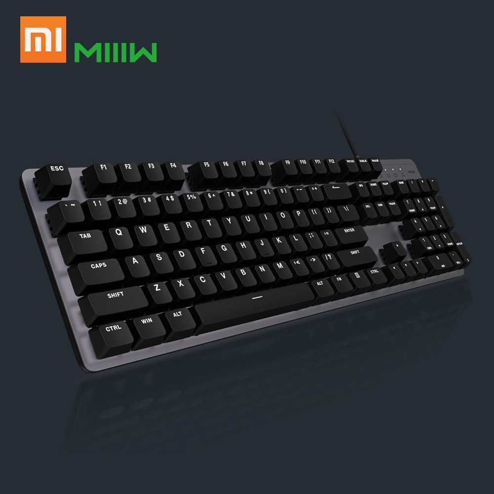 Xiaomi MIIIW Gaming Mechanical Keyboard 600K 104 Keys Red Switch USB Wired Computer Gamer Backlit LED Backlight for PC Laptop