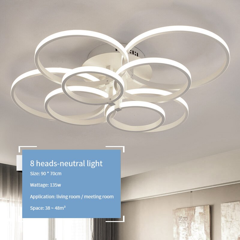 Led lysekrone lys til stue spisestue køkken soveværelse hjem moderne rektangel loftlampe lysarmaturer