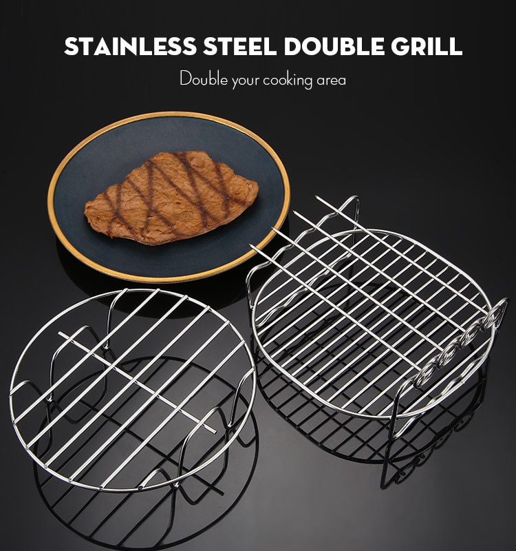 Air Friteuse Accessoires Dubbele Grill 4-Pin Friteuse Accessoires, Grill Accessoires Bbq, Keuken Grill, alle Voor Grill, Grill Mat