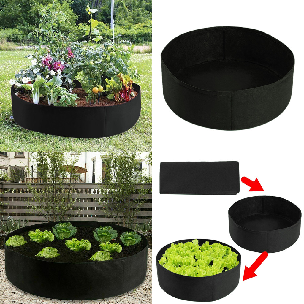 Planting Grow Bag Round Gardening Bag Supplies Raised Plant Bed Garden Flower Planter Elevated Vegetable Box Planting Grow Bag