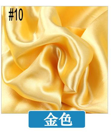 Tecido – tissu en Satin Polyester chinois, longueur 1 mètre largeur 1.45 mètre, bon marché pour mariage bricolage, bleu rose rouge or violet: 10 gold