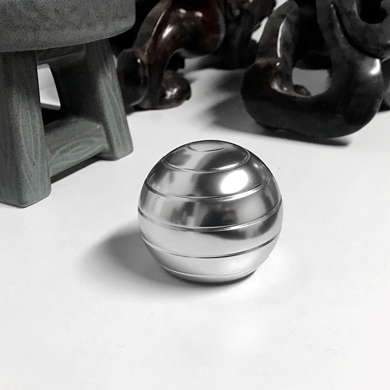 Vortecon desktop anti stress legetøj aluminiumslegering dekompression hypnose roterende gyro voksen fingerspids legetøj rund metal spinner
