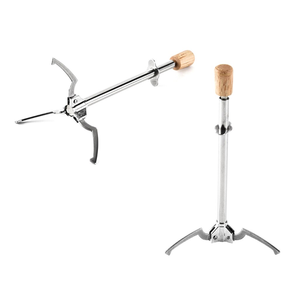 Pinza de hielo multifuncional de acero inoxidable, en forma de triángulo, para comida, Clap, 1 ud., Plata