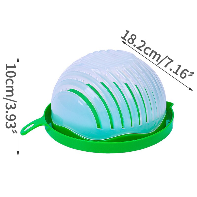 Fruit And Vegetable Cutting Bowl Salad Cutting Bowl Fruit Salad Tools Kitchen Accessories Dinner Plates Mixing Bowl Set: Green