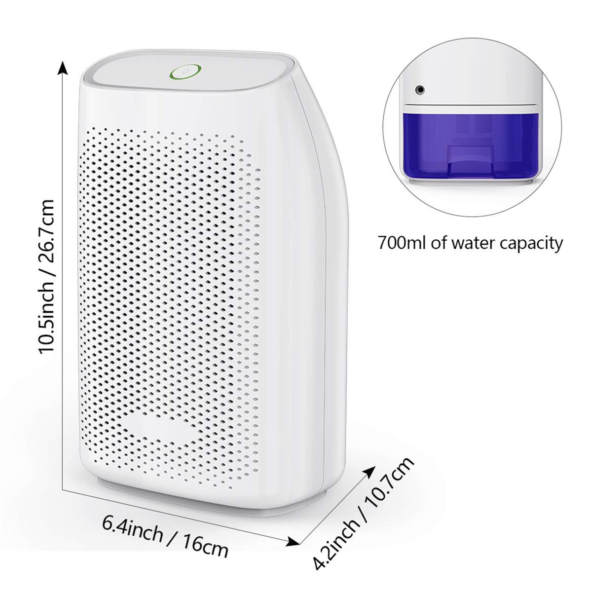 AC110-240V 700ml Home Air Dehumidifier Semiconductor Desiccant Moisture Absorber Car Mini Air Dryer Electric Cooling Machine