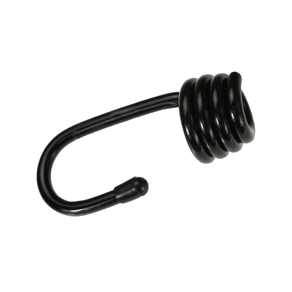 10 pièces/ensemble enduit spirale acier fil fin crochets pour 6mm Marine Kayak pont choc cordon élastique corde bagages arrimage sangle bricolage