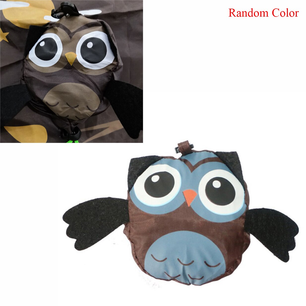 Heißer Niedlichen Ebene Eule bilden Faltung Einkaufstasche Eco Freundliche Damen Faltbare wiederverwendbar Tote Tasche Tragbare Reise Schulter Tasche: Kaffee