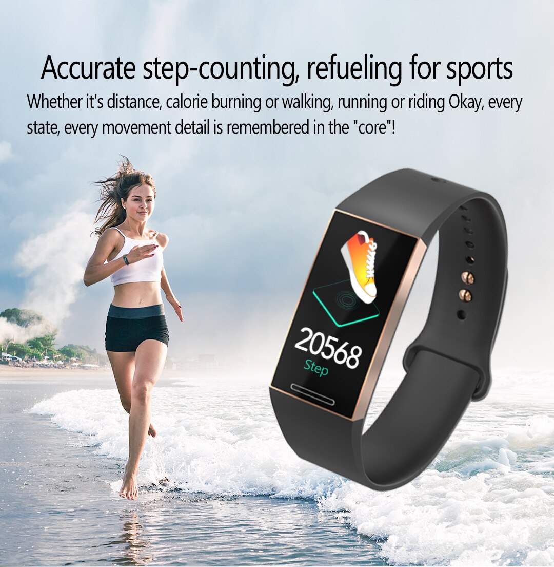 Onemix Smart Armband Waterdicht Nauwkeurige Stap Tellen Sport Stappenteller Draadloze Bluetooth Link Fitness Horloge Sport Stappenteller