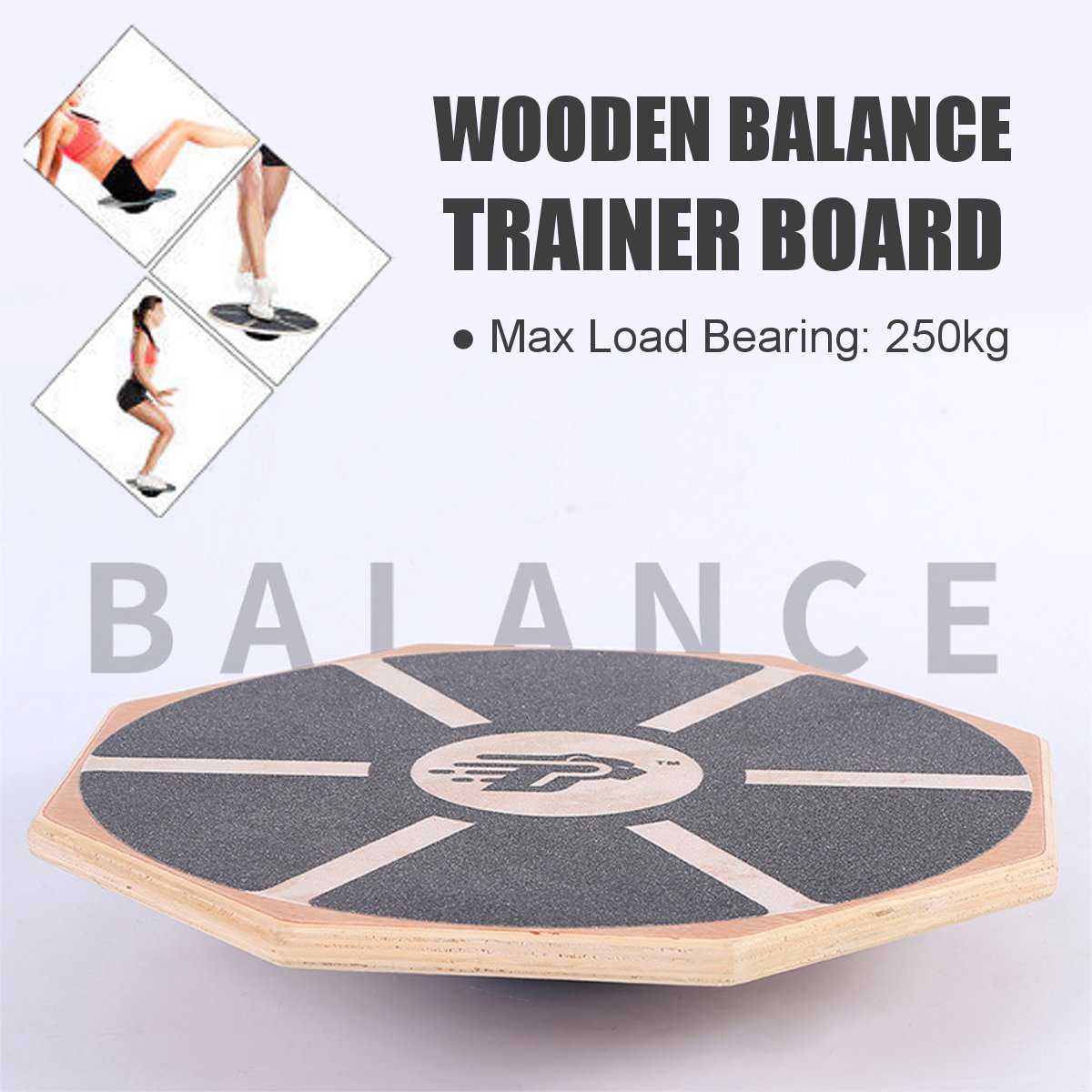 250Kg Achthoekige Houten Balance Trainer Board Antislip Sport Yoga Fitness Tool Twist Board Workout Balans Training Exerciser
