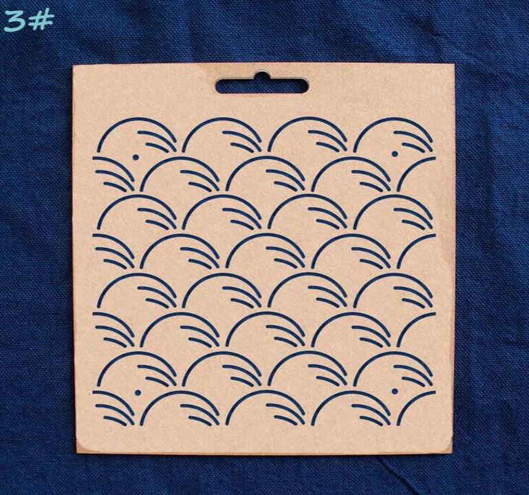 Transparent Big Size Acrylic Template for Cushion Pattern DIY Sewing Sashiko Embroidery Patchwork Pressure Line Template S0007H: NO.3