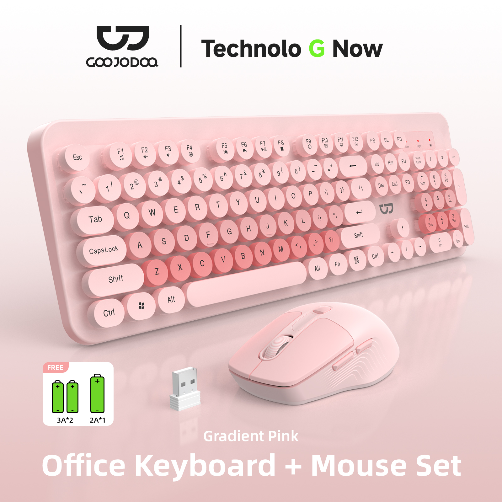 104-Tasten-Membrantastatur, viele Arten von bunten Beleuchtung, LED, weiße Hintergrundbeleuchtung, Gaming und Büro für Windows- und iOS-Systeme: Pink