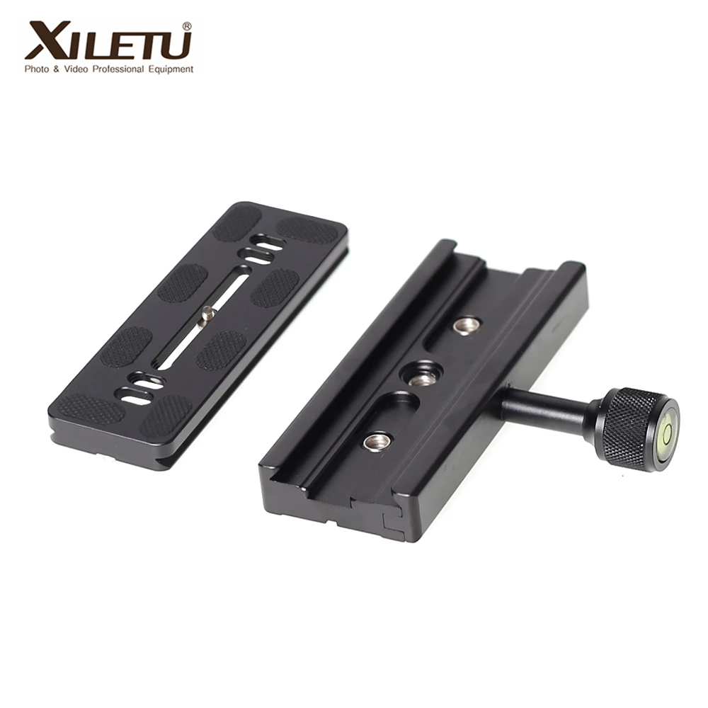 XILETU QR-120 universale morsetto di serraggio + PU-120 piastra a sgancio rapido 1/4 '-3/8 pollici vite per treppiede e monopiede lunghezza 120mm * larghezza 38mm: QR-120 and PU-120