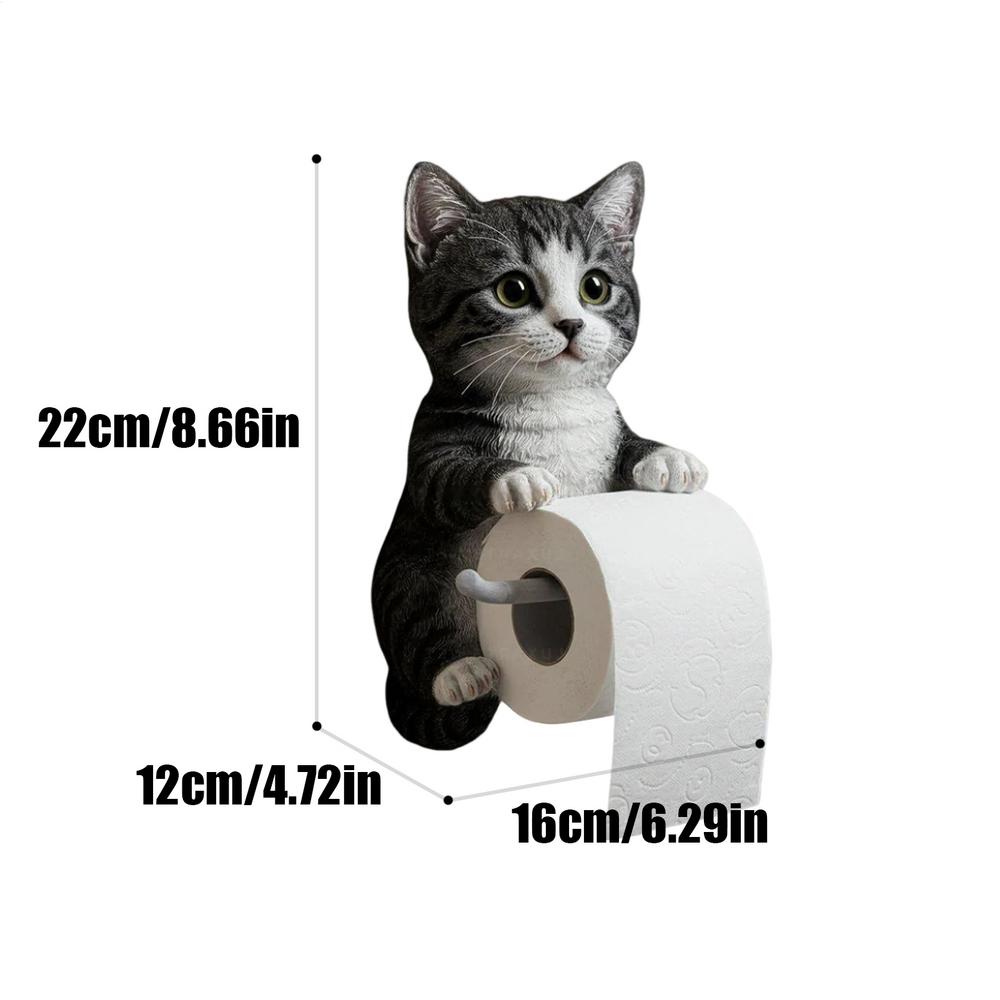 Cat Toilet Paper Holder Cat Toilet Roll Holder Wall Mounted Roll Rack Cute Dispenser for Dorm Home RV Restroom Travel Kitchen: Blue