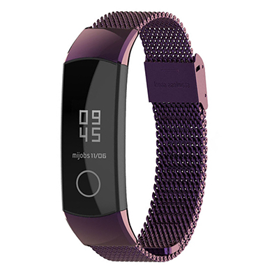 Mijobs Fibbia Milanese Cinturino In Metallo Wristband Bracciale In Acciaio Inossidabile Per Huawei Honor Fascia 4 5 Accessori per Articoli Elettronica Smart di Ricambio: Purple / For Honor Band 5