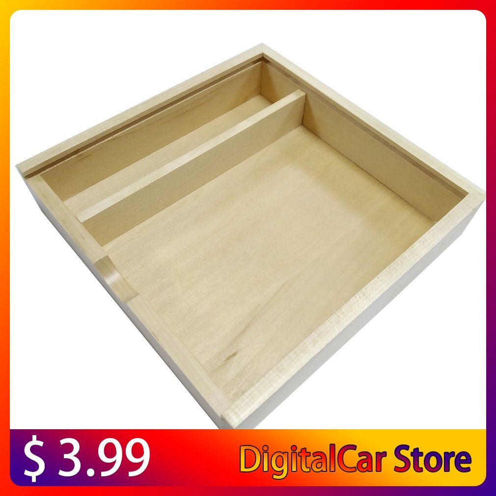 180x180x50mm Maple/Walnut Wood Photo Unique Album Box Collection Box DIY Wedding Memory