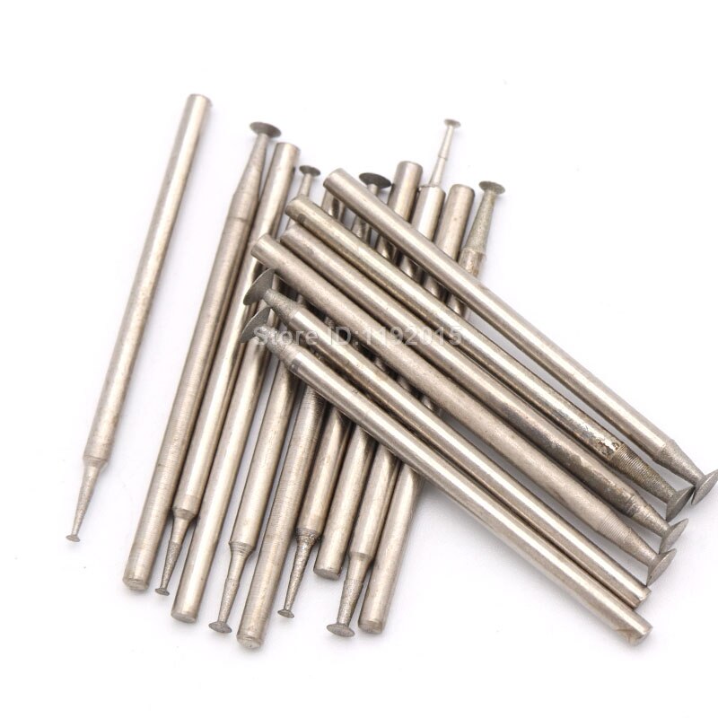 1x h naald diamant frezen roterende gesinterde schuurkop accessoires bits set gecoate gemonteerde frezen lapidaire steen edelsteen