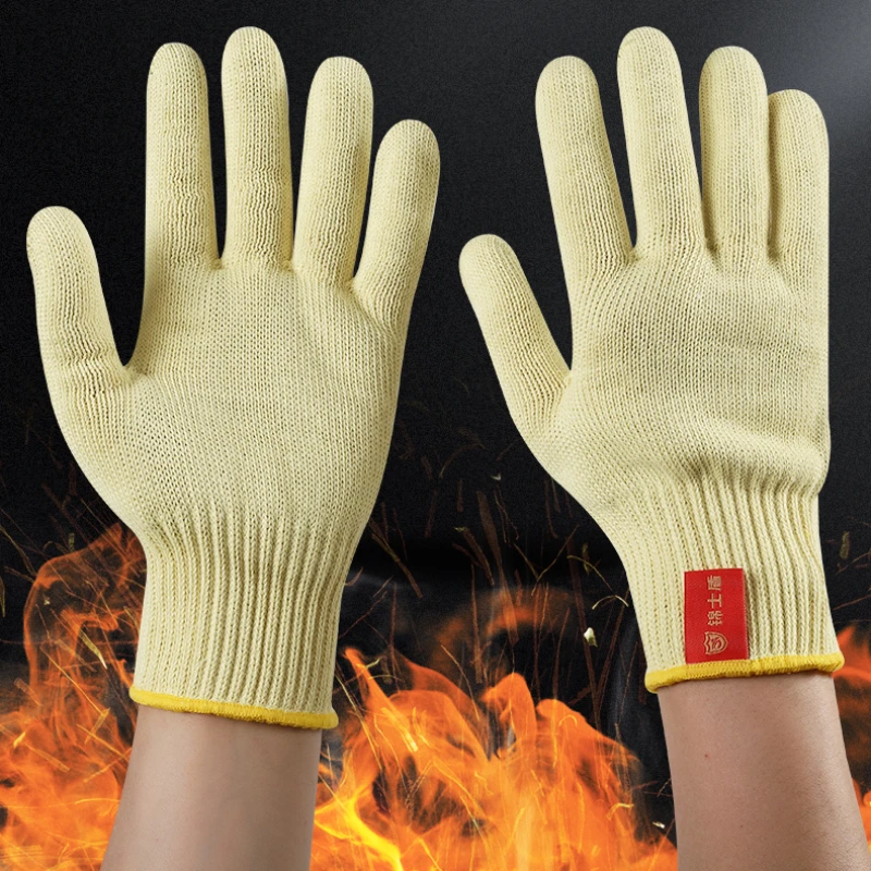 Aramid Glove High Temperature Resistant 300 To 500degree, Anti-cutting, Wear-resistant, Non-slip Wrist Guard Kevlar Fiber Gloves