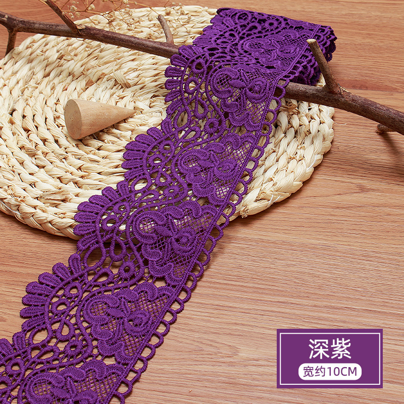 3 meter bloemen geborduurd kant lint DIY kleding naaien stof 10 cm handgemaakte ambachten materiaal uitgehold wateroplosbare tape
