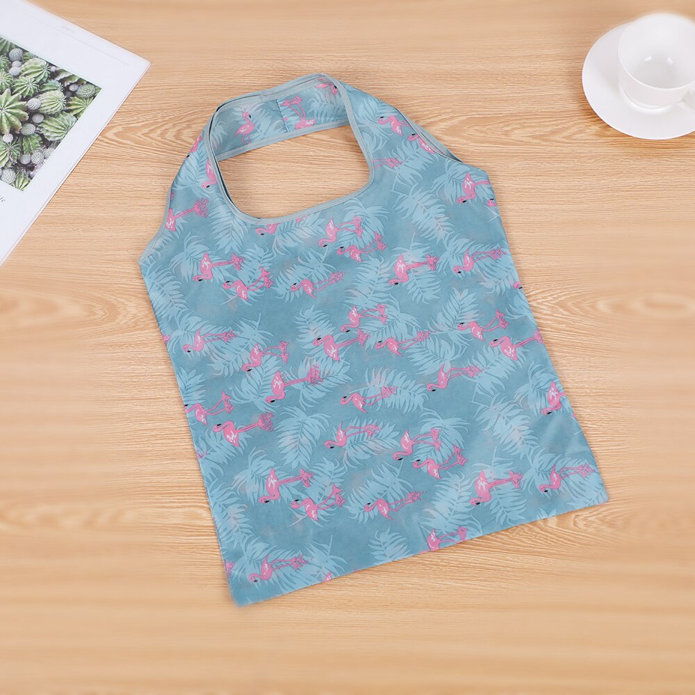 Lady Foldable Recycle Eco Shopping Bag Reusable Shopping Tote Bag Floral Fruit Vegetables Food Beach Shopping Travel Bag