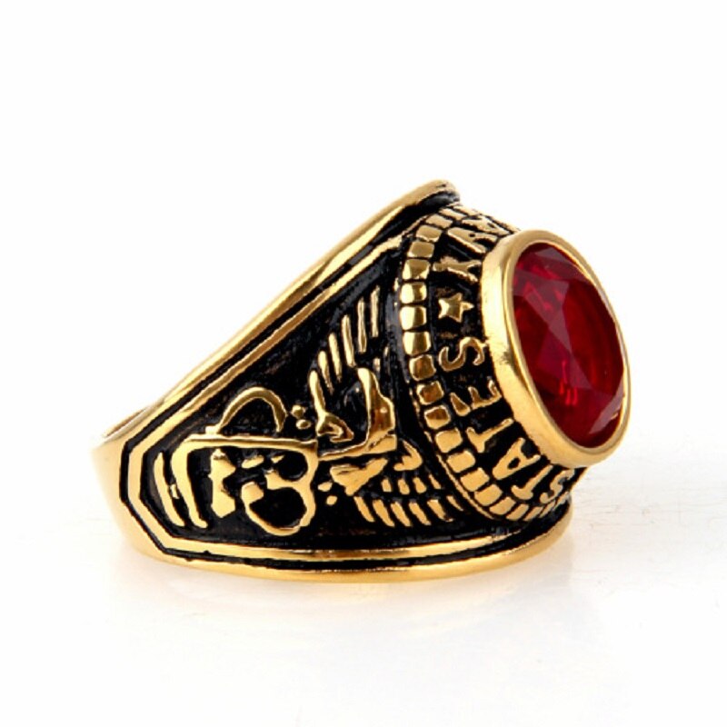 Europa og usa rustfrit stål ring herre smykker titanium stål us flåde soldat ring
