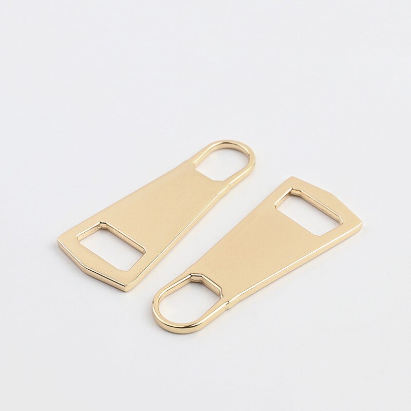 Deslizadores de cremallera de Metal, kit de reparación de cremalleras para chaqueta, extractor de bolsas de mano, BILLETERA, accesorios de costura, 5 piezas, 15 #: LightGold-Meta Pull