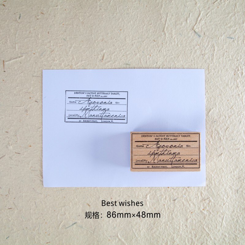 årgang personlig brev beste ønsker notater stempel diy tre gummistempler til scrapbooking skrivesaker scrapbooking standard stempel: L