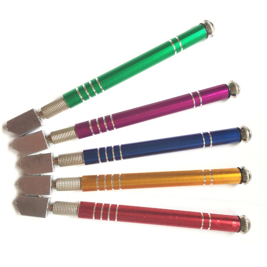 Oil Filled Tungsten Carbide Bottle Glass Cutter Cutting Wheel Metal Handle Head Diamond Hand Tools Color Random