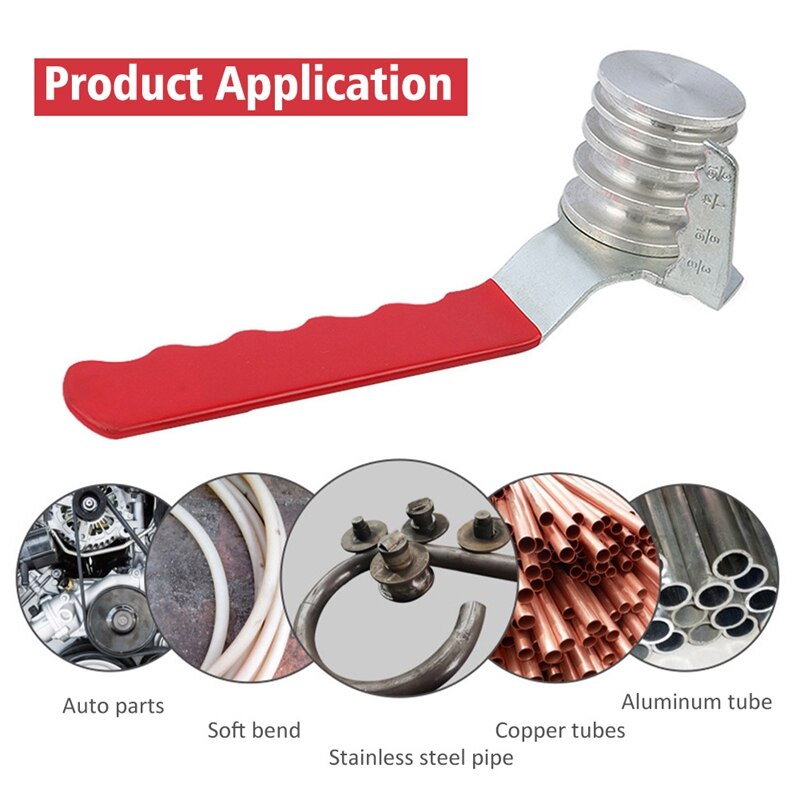 4 in 1 Portable Pipe Tube Bender 1/4 inch 5/16 inch 3/8 inch Car Repair Pipe Universal Carbon Steel Tubing Bending Tool