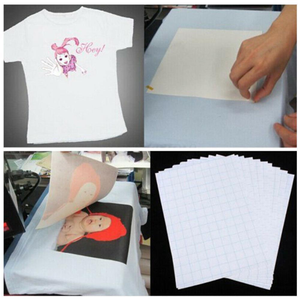 50pcs/Set T Shirt A4 Transfer Paper Iron On Heat Press A4 Shirts For T Print Inkjet Paper Printing Craft Light Fabrics S6O0