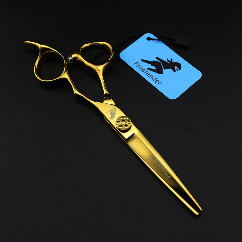 Haargereedschap huishoudelijke kappersscharen gereedschap 6 inch kapperssalon scherpe kappersschaar gouden dikke ringgreep