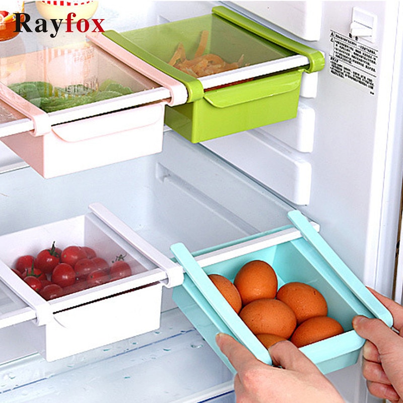 Kitchen Article Storage Adjustable Fridge organizer Storage Box Drainer Shelf Spacer Layer Food Storage Racks Kitchen Gadgets