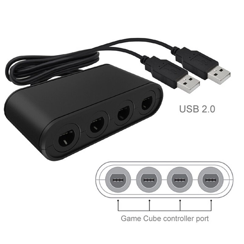3 In 1 Converter For GameCube GC Controller Adapter For Nintendo Switch Wii U PC Game USB Adapter