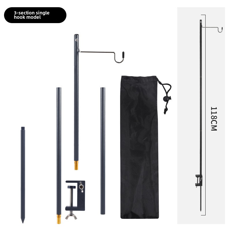 Camp Folding Light Stand Camping Equipment Outdoor Accessorie Portable Desktop Light Pole Bracket Lighting Hanging Light Bracket: Red