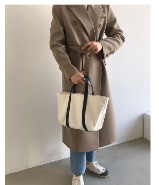 Dames handtas canvas schoudertas grote tote schattige vintage populaire tas winkelen g -5985