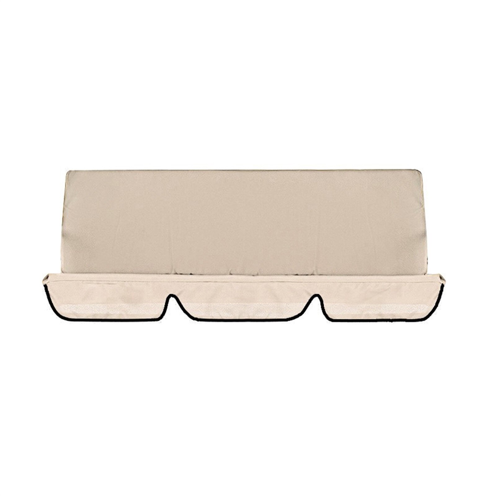 3 posti impermeabile altalena copertura sedia panca sostituzione terrazza giardino altalena esterna sedia cuscino schienale coperture antipolvere strumenti: Beige 