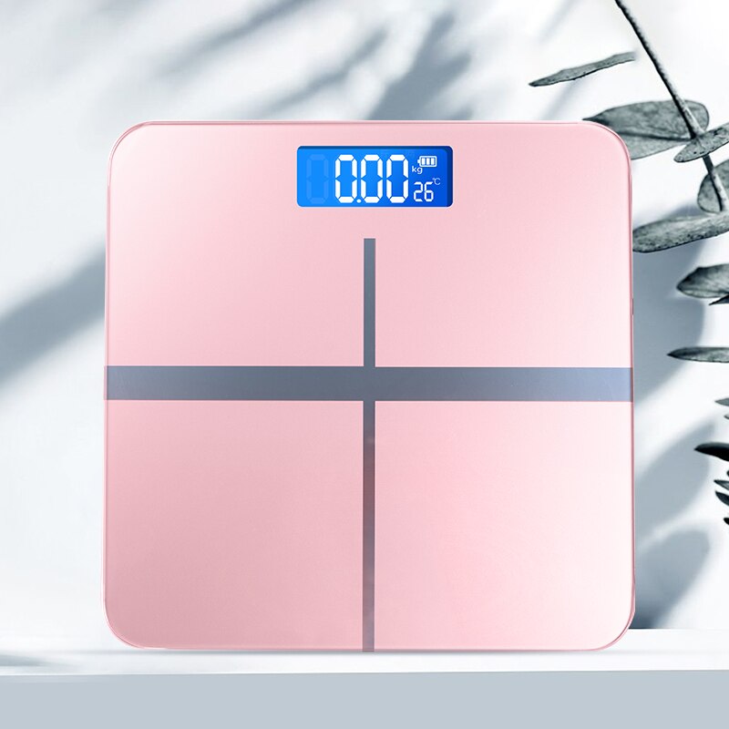 Pink Cross Bathroom Scales Smart Body Weight Scale LED Display 180KG Digital Floor Scale Home Accurate Electronic Scales