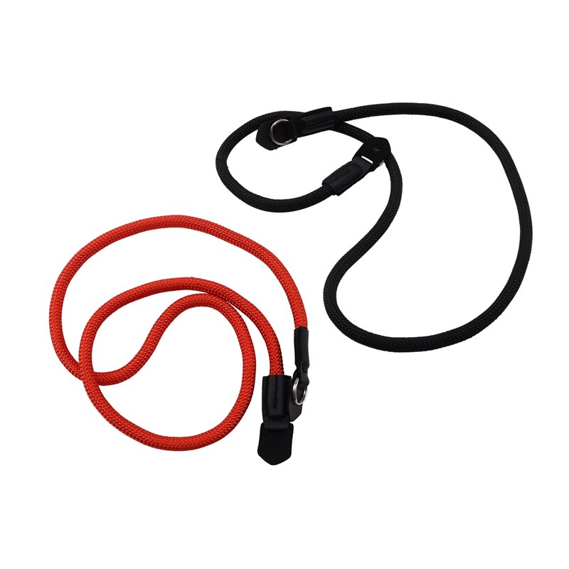 2x nylon kamera tau fjellklatring kamera skulder hals stropp belte slr kameraer stropp tilbehør del (svart og rød)