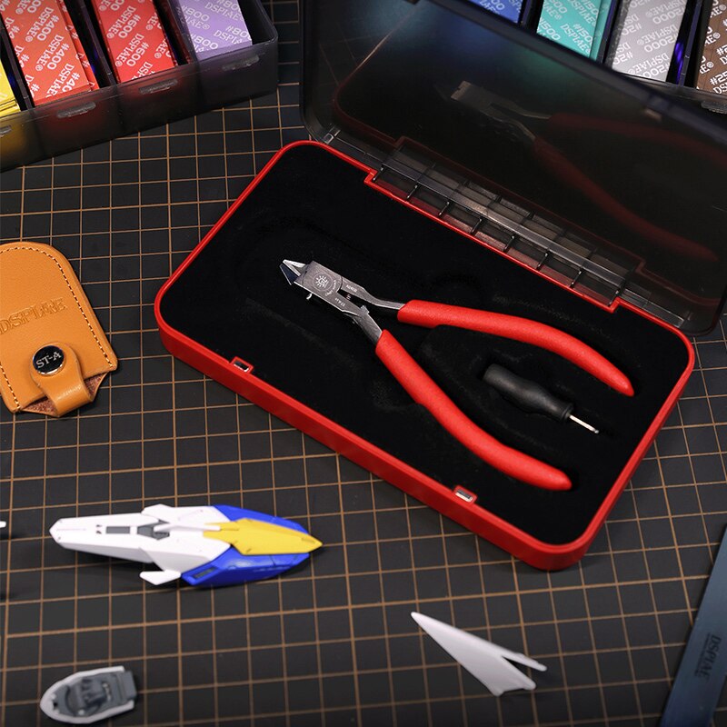 DSPIAE ST-A Single Blade Nipper 3.0 Hand Tools Pliers Multifunctional Bent Non-Scale Long Nose For Electrical Parts Red