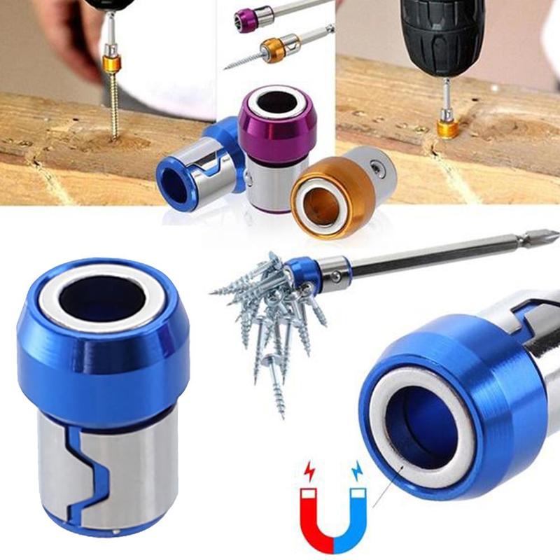Steel Sleeve Metal Screwdriver Head Plus Magnetic Power Strong Magnetic Ring Type Bead Magnetic Tools Head Ring Card Batch R3I1
