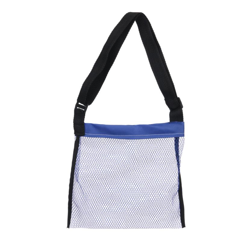 Bolsas de malla de gran capacidad para juguetes de playa para niños y mujeres, organizador de ropa, toalla, cosméticos, maquillaje: blue small