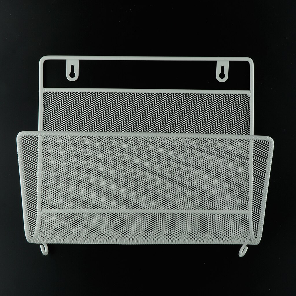 Wire Iron Magazine Holder Rack Home Wall Mounted Newspaper Organizer Booshelf Bookcase