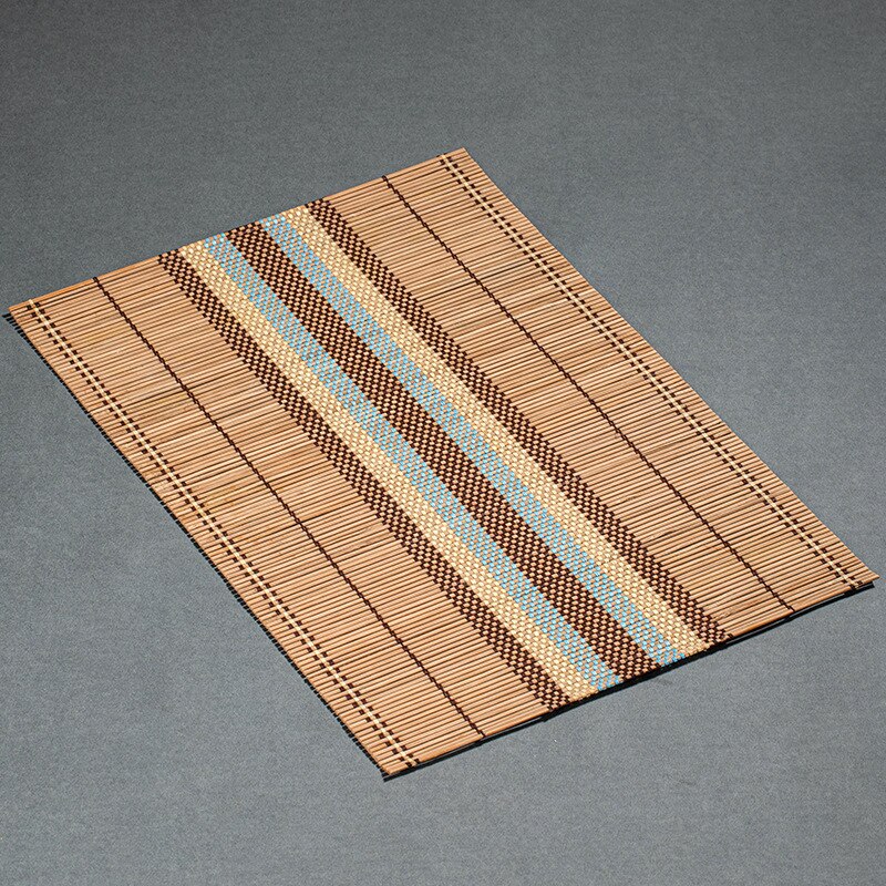 Bamboo Placemat Coaster Northern Europe Anti-scalding Waterproof pad Table Mat Decoration Tea Accessories Household Kitchen Mat: Khaki