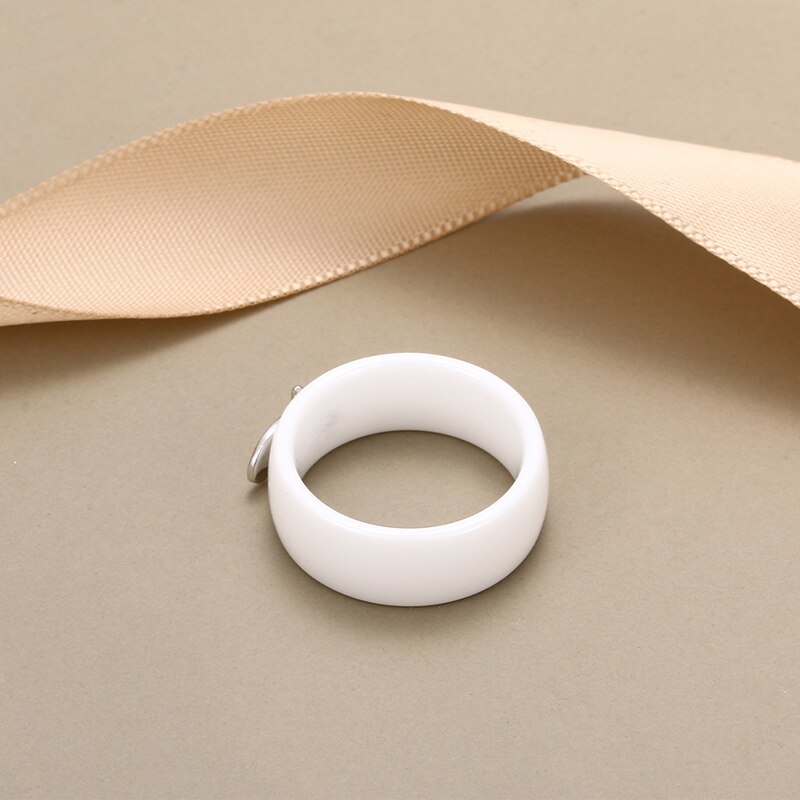 925 Sterling Silver Ceramic Ring Music Symbol With Temperament Jewelry For Women Engagement Wedding Accessories